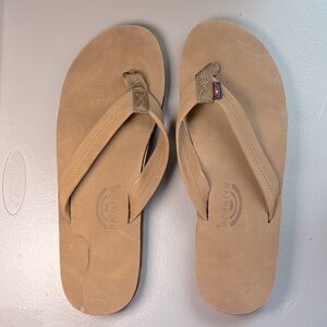 Rainbow Flip Flops Double Layer Premier Leather with Arch Support Sz. XXXL 13
